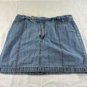 Sonoma Life + Style Womens Denim Skort Blue Medium Wash Cotton Size 12 Mini